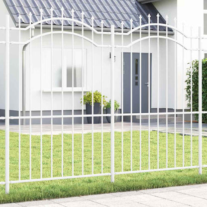 Zahradní Plot Woerden 240 X 215 Cm Práškově Lakovaná Ocel Bílá