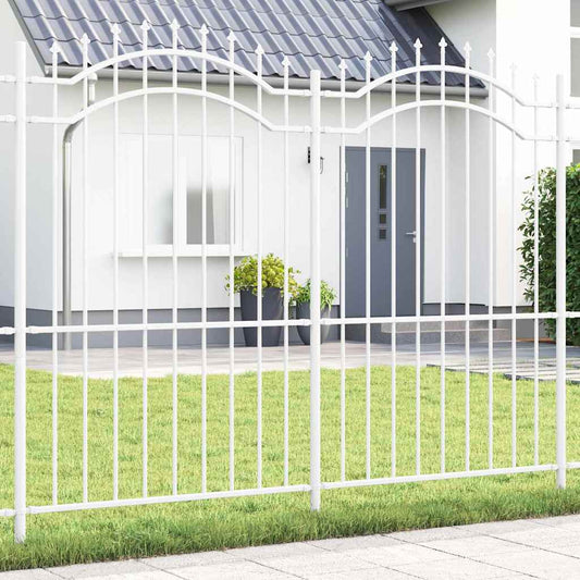 Zahradní Plot Woerden 240 X 215 Cm Práškově Lakovaná Ocel Bílá