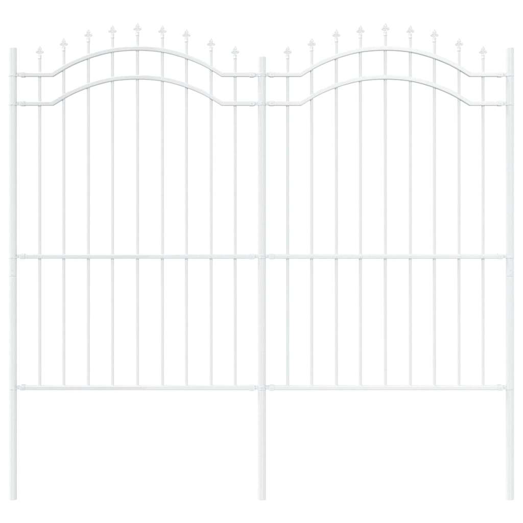 Zahradní Plot Woerden 240 X 215 Cm Práškově Lakovaná Ocel Bílá