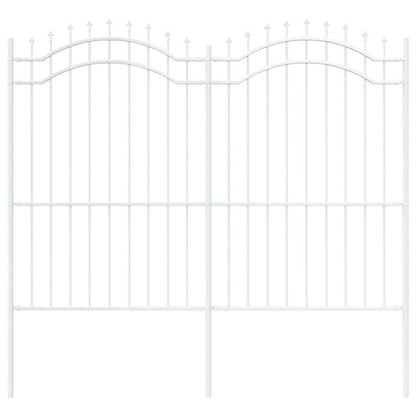 Zahradní Plot Woerden 240 X 215 Cm Práškově Lakovaná Ocel Bílá
