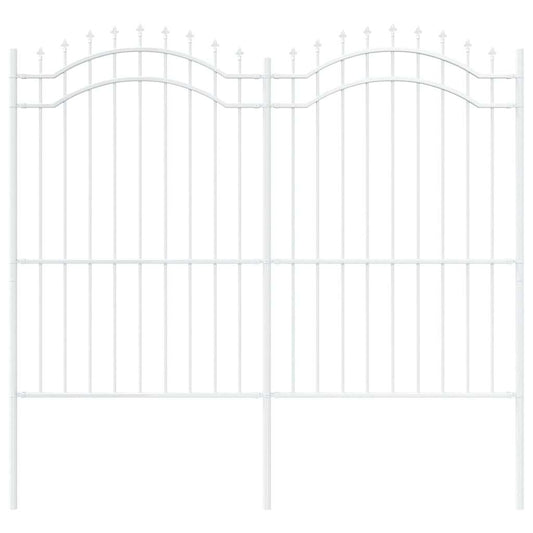 Zahradní Plot Woerden 240 X 215 Cm Práškově Lakovaná Ocel Bílá