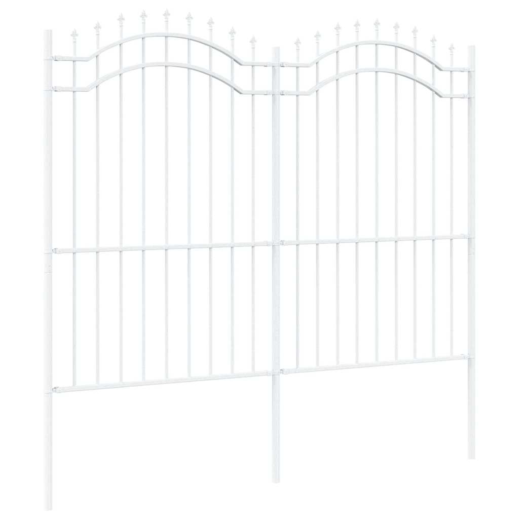 Zahradní Plot Woerden 240 X 215 Cm Práškově Lakovaná Ocel Bílá