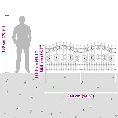 Zahradní Plot Kampen 240 X 140 Cm Mesh Práškově Lakovaná Ocel