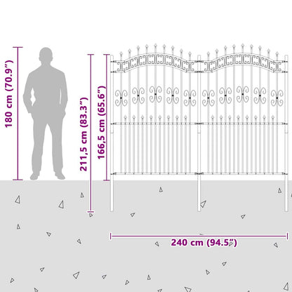 Zahradní Plot Kampen 240 X 228 Cm Mesh Práškově Lakovaná Ocel