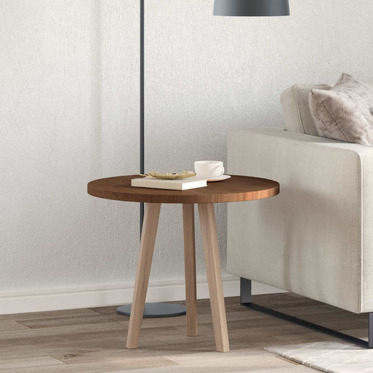 Deska Stolu Tmavě Hnědá Ø 60 X 2,5 Cm Masivní Dubové Dřevo