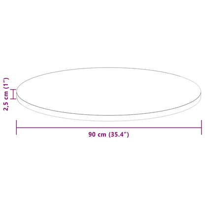 Deska Stolu Tmavě Hnědá Ø 90 X 2,5 Cm Masivní Dubové Dřevo