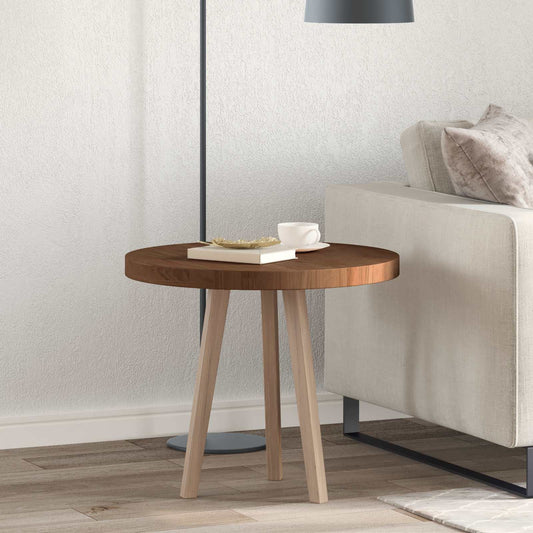 Deska Stolu Tmavě Hnědá Ø 60 X 4 Cm Masivní Dubové Dřevo