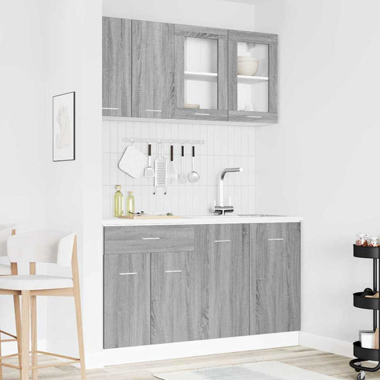 Kuchyňská Jednotka Lyon 4 Ks Šedý Sonoma Kompozitní Dřevo