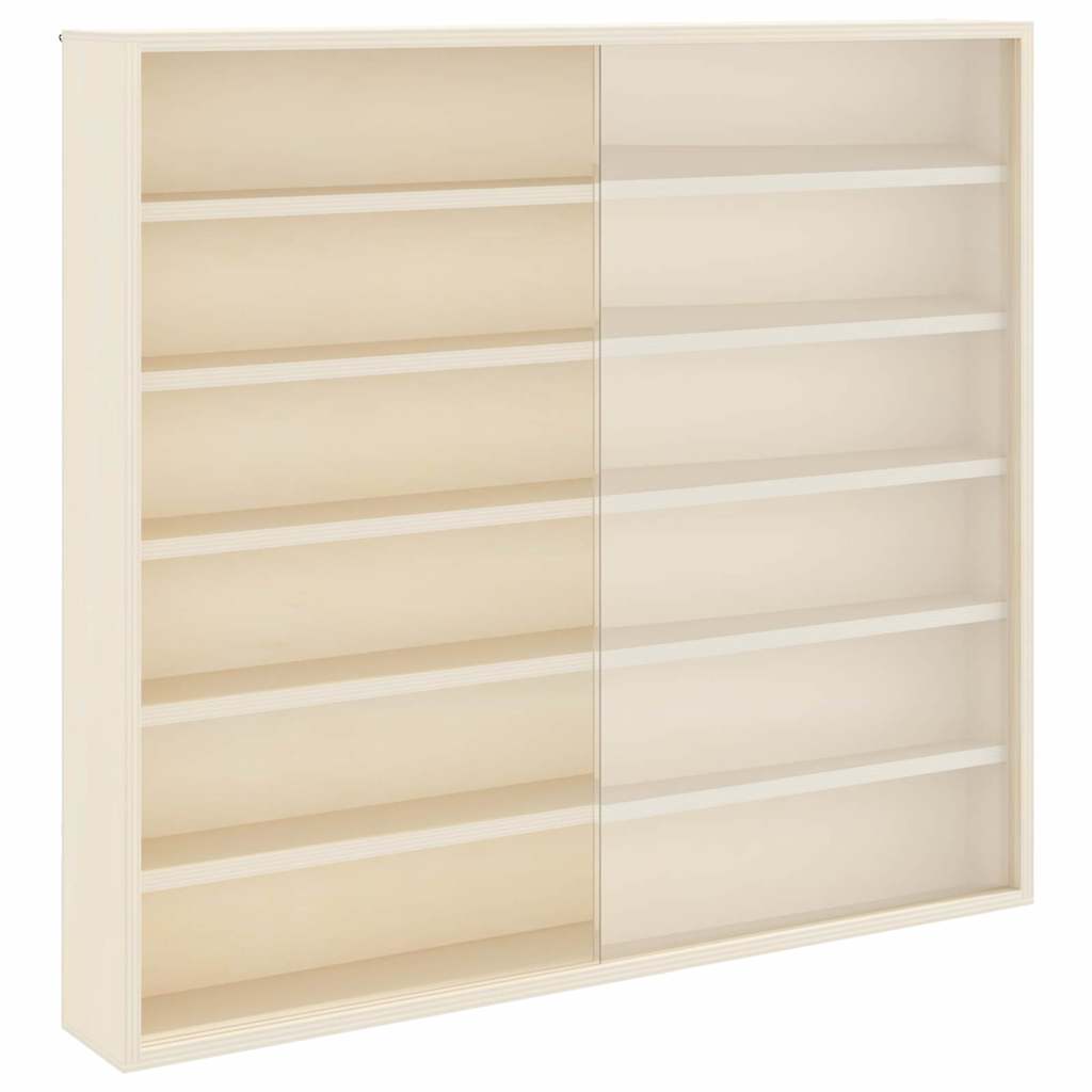 Nástěnný Vitrínový Box Béžová 60 X 8,5 X 54 Cm Překližka