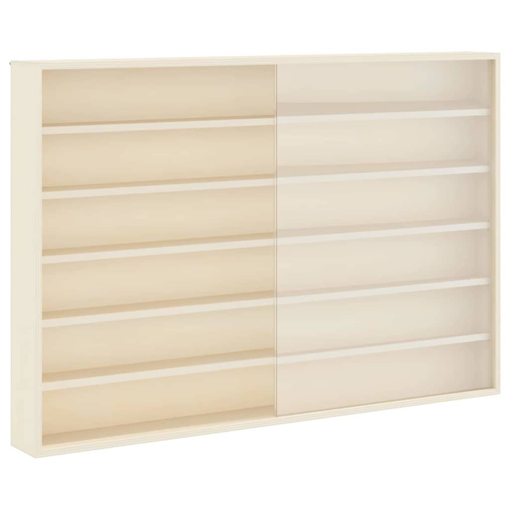 Nástěnný Vitrínový Box Béžová 80 X 8,5 X 54 Cm Překližka