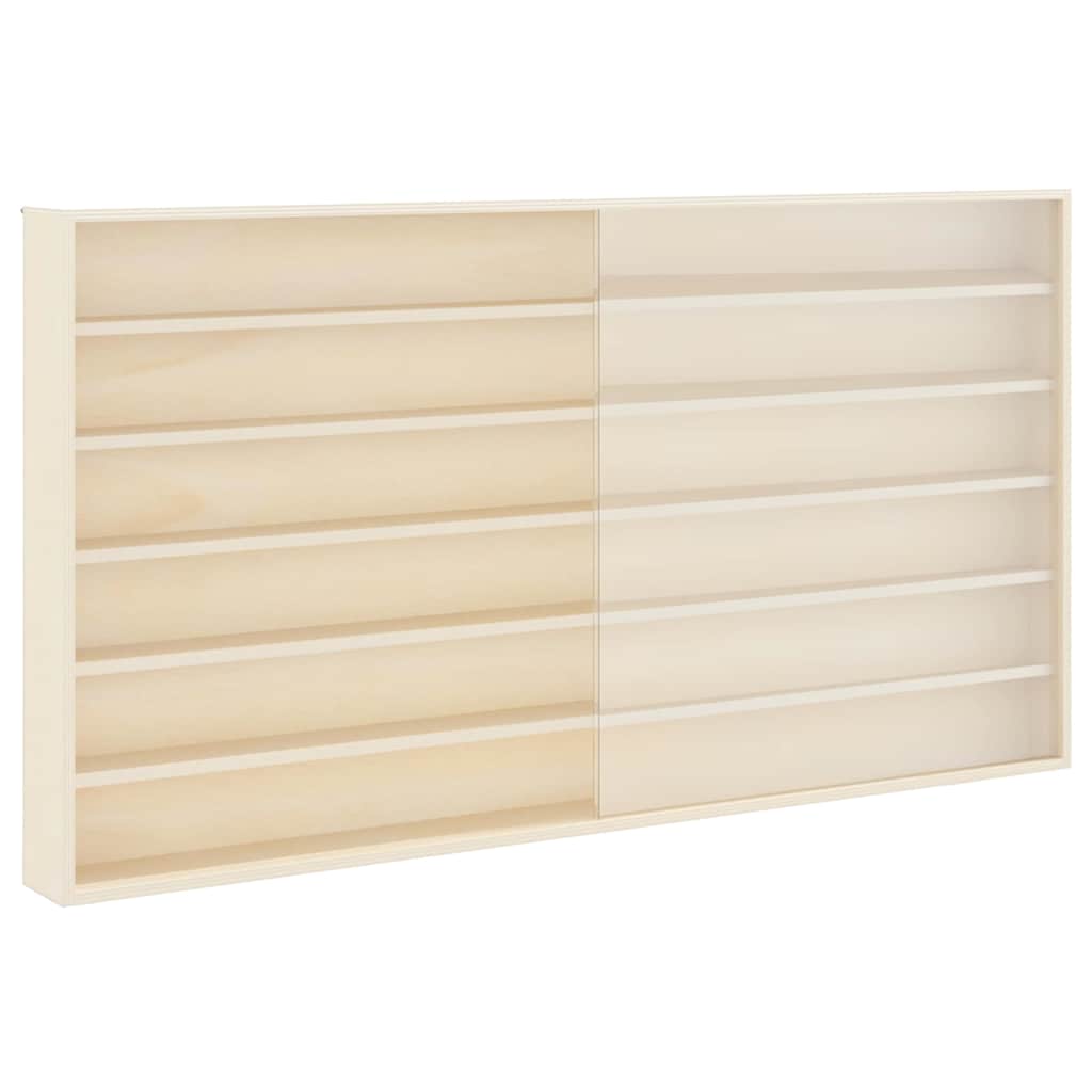 Nástěnný Vitrínový Box Béžová 100 X 8,5 X 54 Cm Překližka