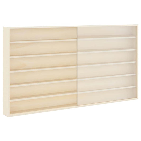 Nástěnný Vitrínový Box Béžová 100 X 8,5 X 54 Cm Překližka