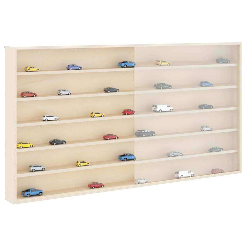Nástěnný Vitrínový Box Béžová 100 X 8,5 X 54 Cm Překližka