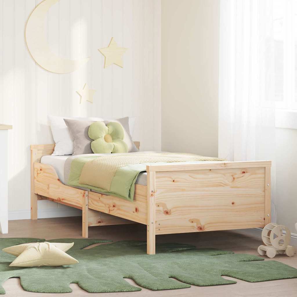 Rám Postele S Čelo Hnědá 80 X 200 Cm Kompozitní Dřevo