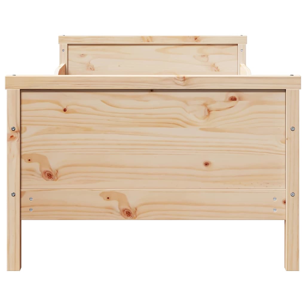 Rám Postele S Čelo Hnědá 80 X 200 Cm Kompozitní Dřevo