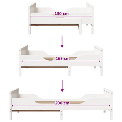 Rám Postele S Čelo Bílá 80 X 200 Cm Kompozitní Dřevo
