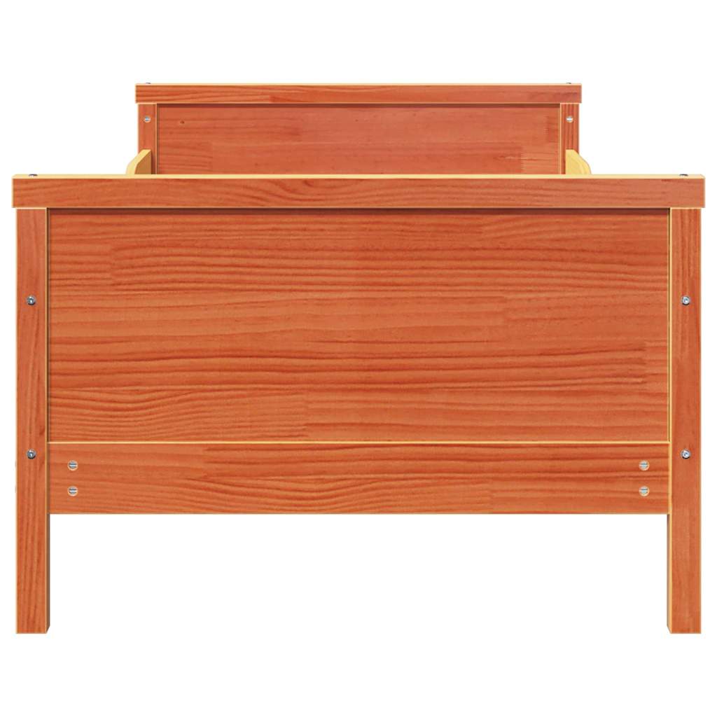 Rám Postele S Čelo Voskově Hnědá 80 X 200 Cm Kompozitní Dřevo