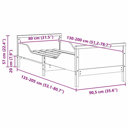 Rám Postele S Čelo Voskově Hnědá 80 X 200 Cm Kompozitní Dřevo