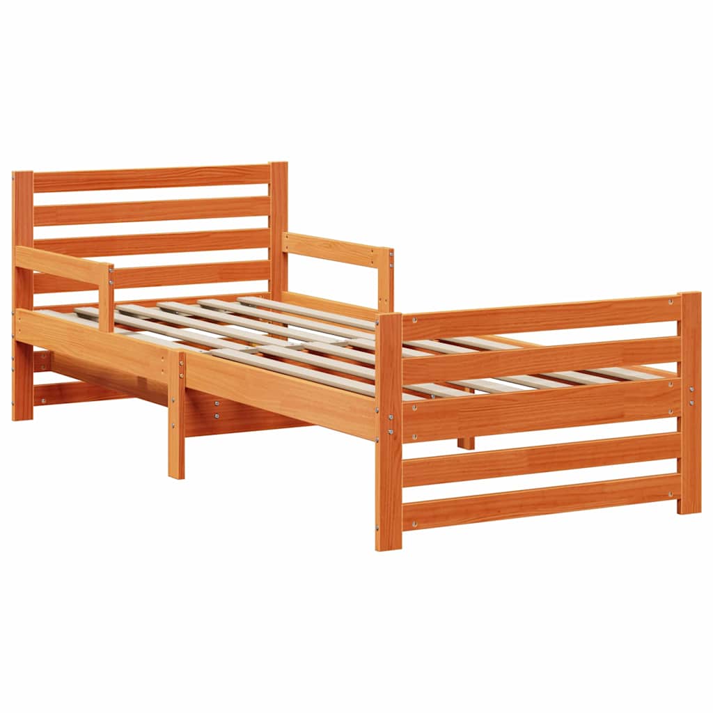 Rám Postele S Čelo Voskově Hnědá 80 X 200 Cm Kompozitní Dřevo