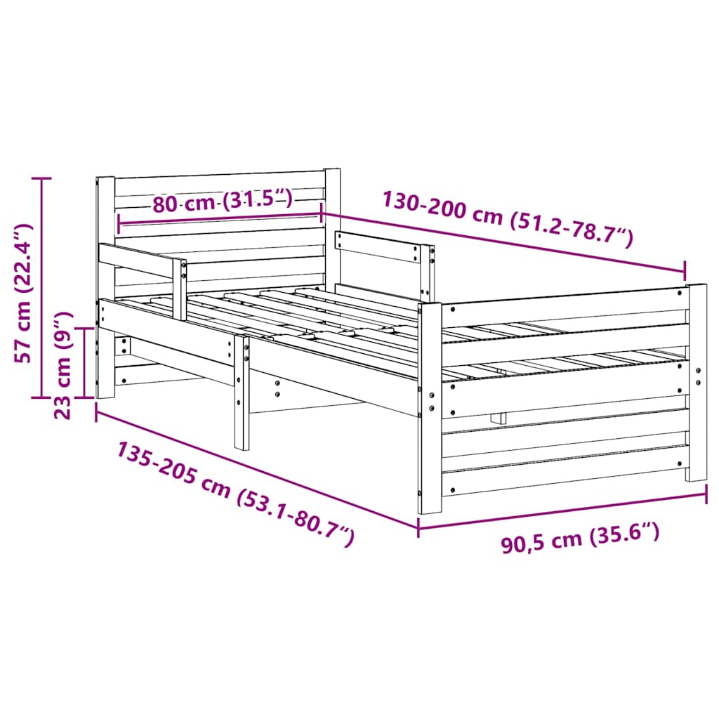 Rám Postele S Čelo Voskově Hnědá 80 X 200 Cm Kompozitní Dřevo