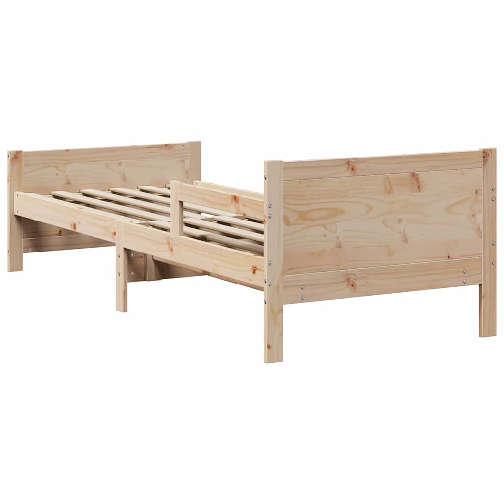 Rám Postele S Čelo Hnědá 80 X 200 Cm Kompozitní Dřevo