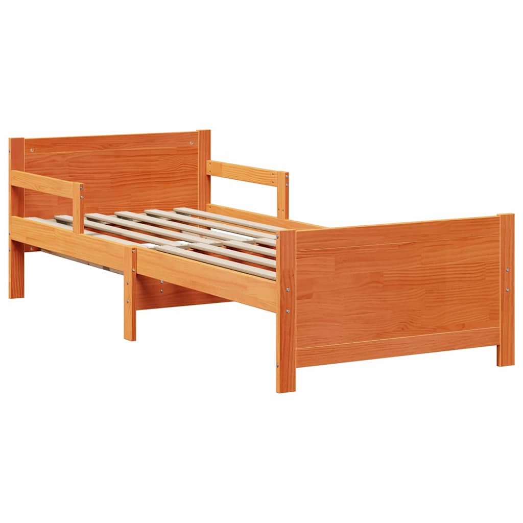 Rám Postele S Čelo Voskově Hnědá 80 X 200 Cm Kompozitní Dřevo