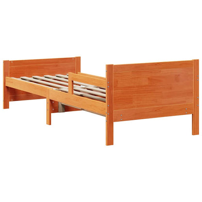 Rám Postele S Čelo Voskově Hnědá 80 X 200 Cm Kompozitní Dřevo