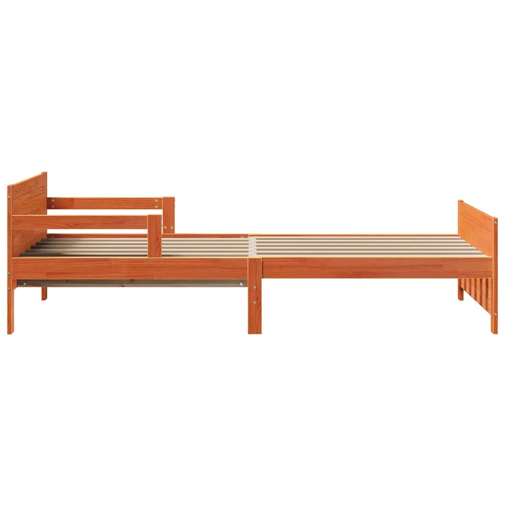 Rám Postele S Čelo Voskově Hnědá 80 X 200 Cm Kompozitní Dřevo