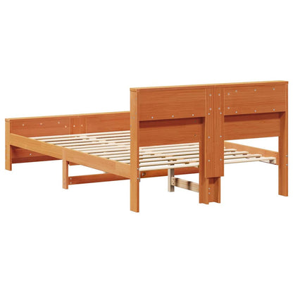 Rám Postele S Čelo Voskově Hnědá 120 X 200 Cm Kompozitní Dřevo
