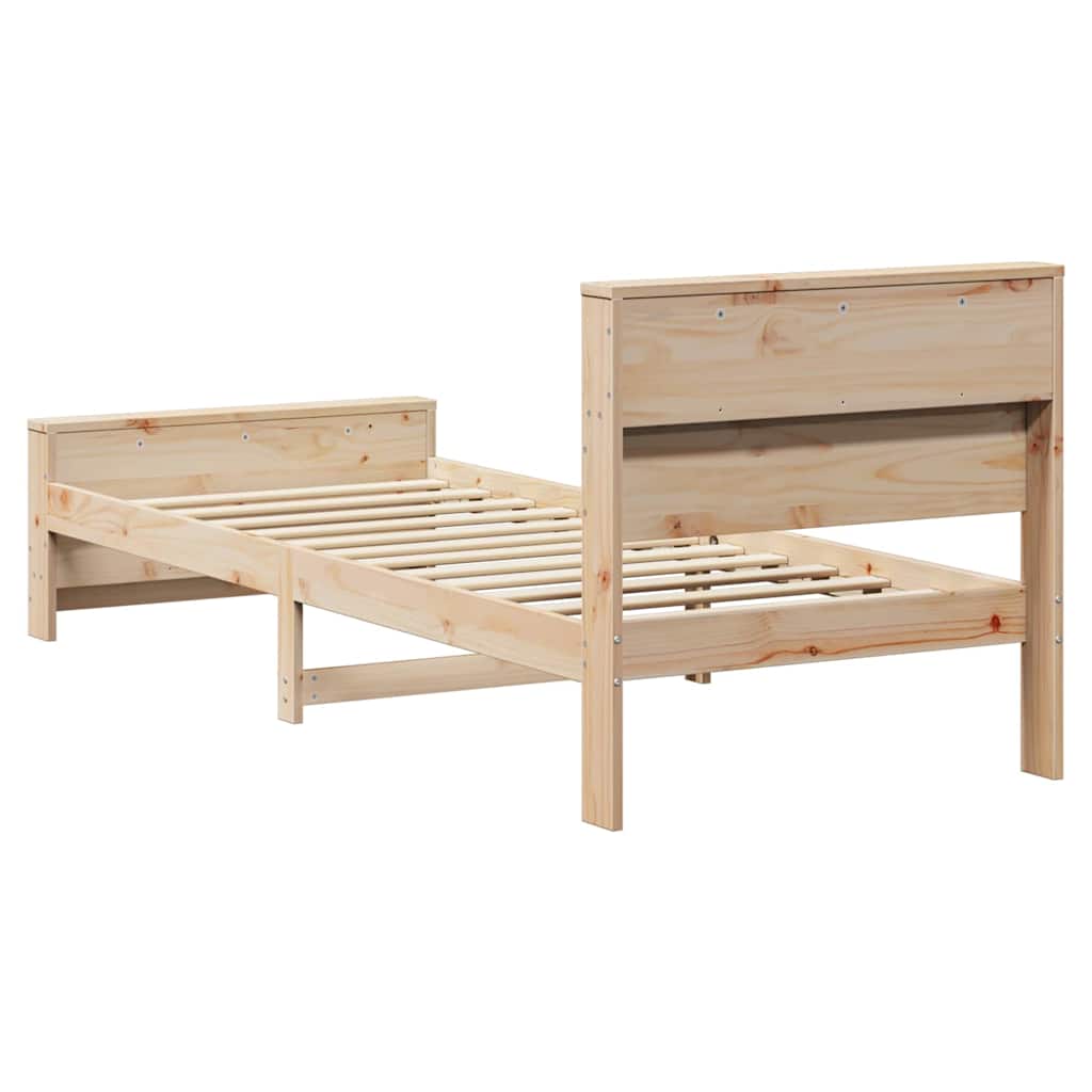 Rám Postele S Čelo Hnědá 100 X 200 Cm Kompozitní Dřevo