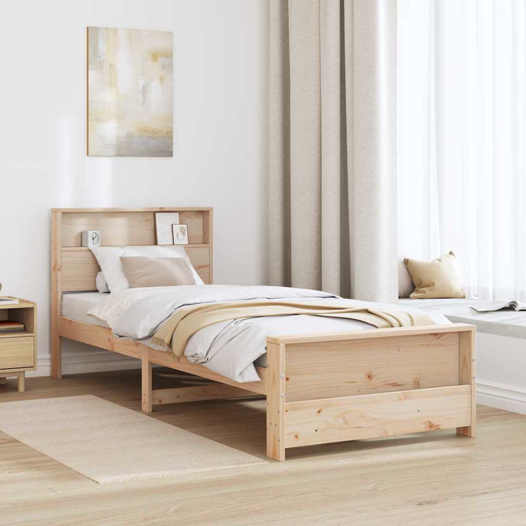 Rám Postele S Čelo Hnědá 80 X 200 Cm Kompozitní Dřevo