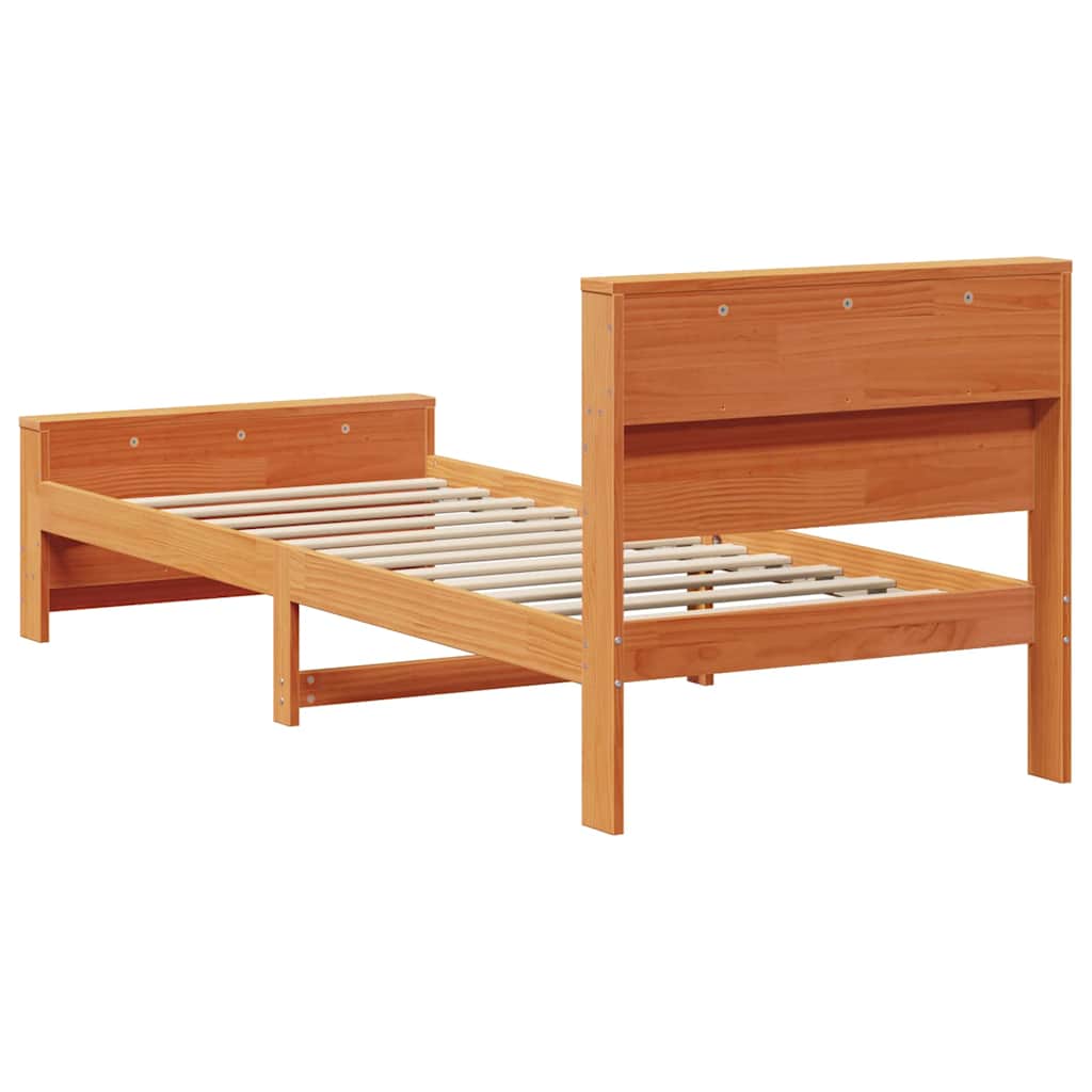 Rám Postele S Čelo Voskově Hnědá 80 X 200 Cm Kompozitní Dřevo