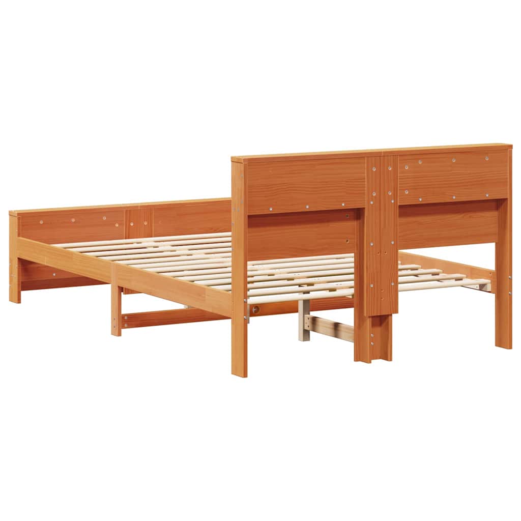 Rám Postele S Čelo Voskově Hnědá 140 X 190 Cm Kompozitní Dřevo