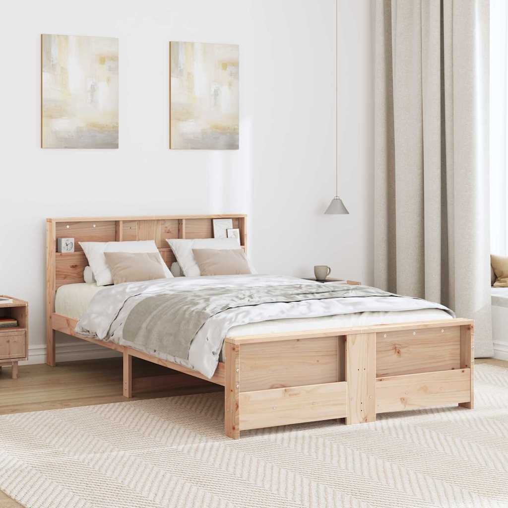 Rám Postele S Čelo Hnědá 135 X 190 Cm Kompozitní Dřevo