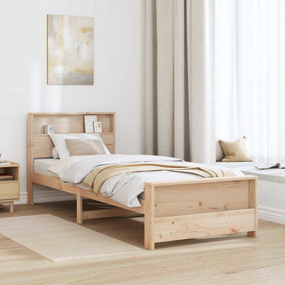 Rám Postele S Čelo Hnědá 75 X 190 Cm Kompozitní Dřevo
