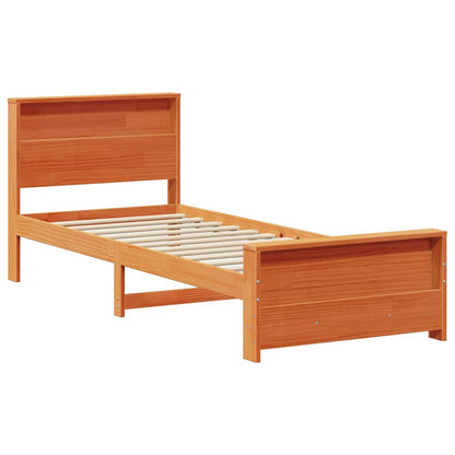 Rám Postele S Čelo Voskově Hnědá 75 X 190 Cm Kompozitní Dřevo
