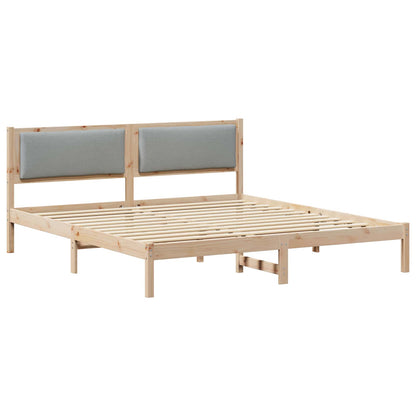 Rám Postele Světle Šedá 180 X 200 Cm Masivní Borové Dřevo