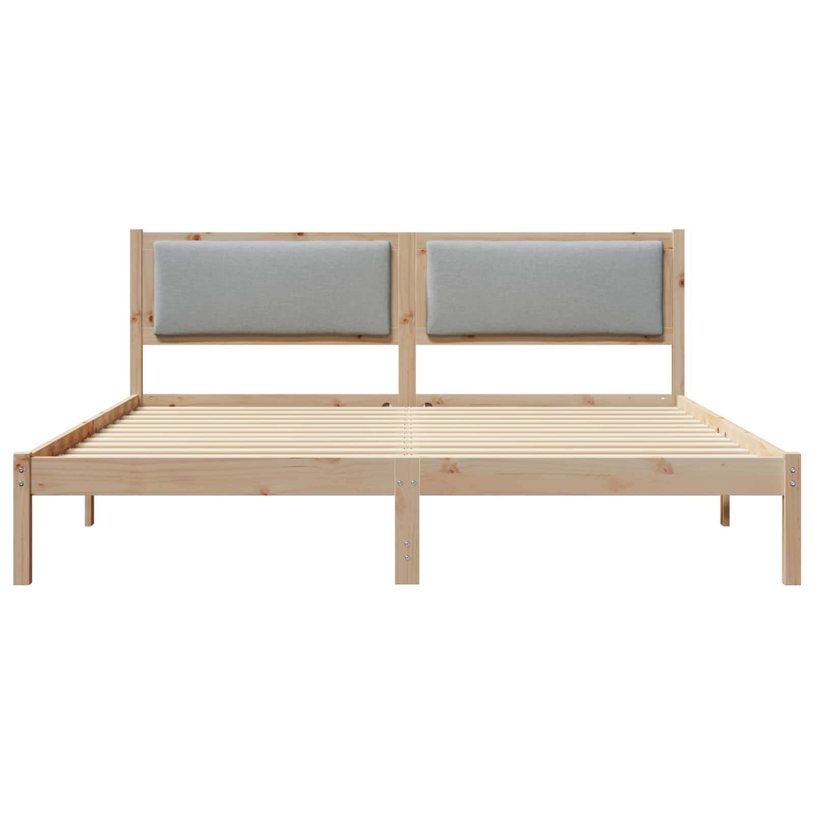 Rám Postele Světle Šedá 180 X 200 Cm Masivní Borové Dřevo