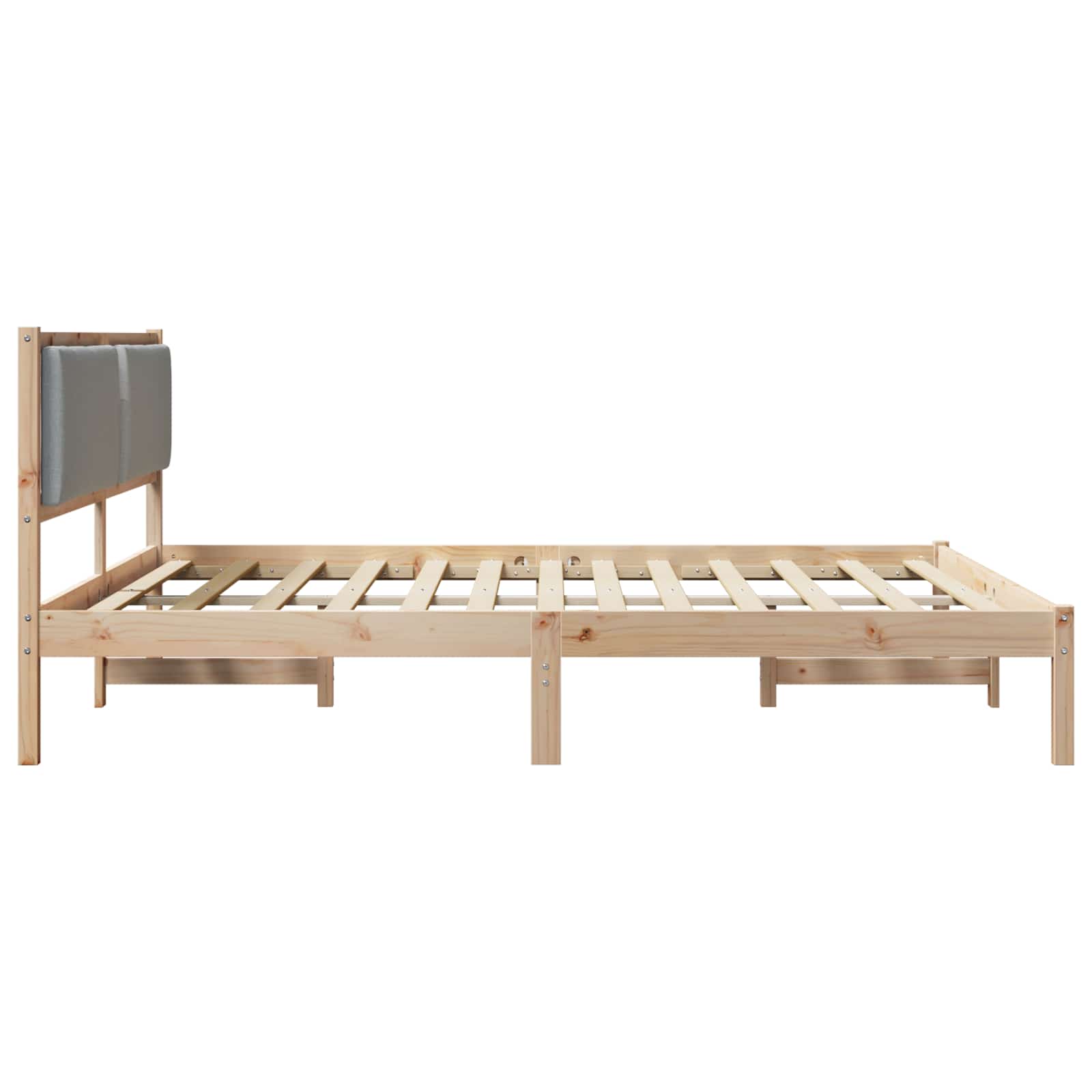 Rám Postele Světle Šedá 180 X 200 Cm Masivní Borové Dřevo