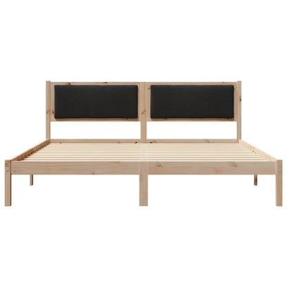 Rám Postele S Čelo Černá 180 X 200 Cm Masivní Borové Dřevo