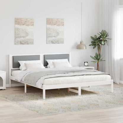 Rám Postele Světle Šedá 180 X 200 Cm Masivní Borové Dřevo