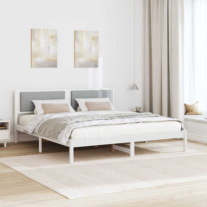 Rám Postele Světle Šedá 180 X 200 Cm Masivní Borové Dřevo