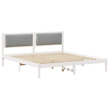 Rám Postele Světle Šedá 180 X 200 Cm Masivní Borové Dřevo