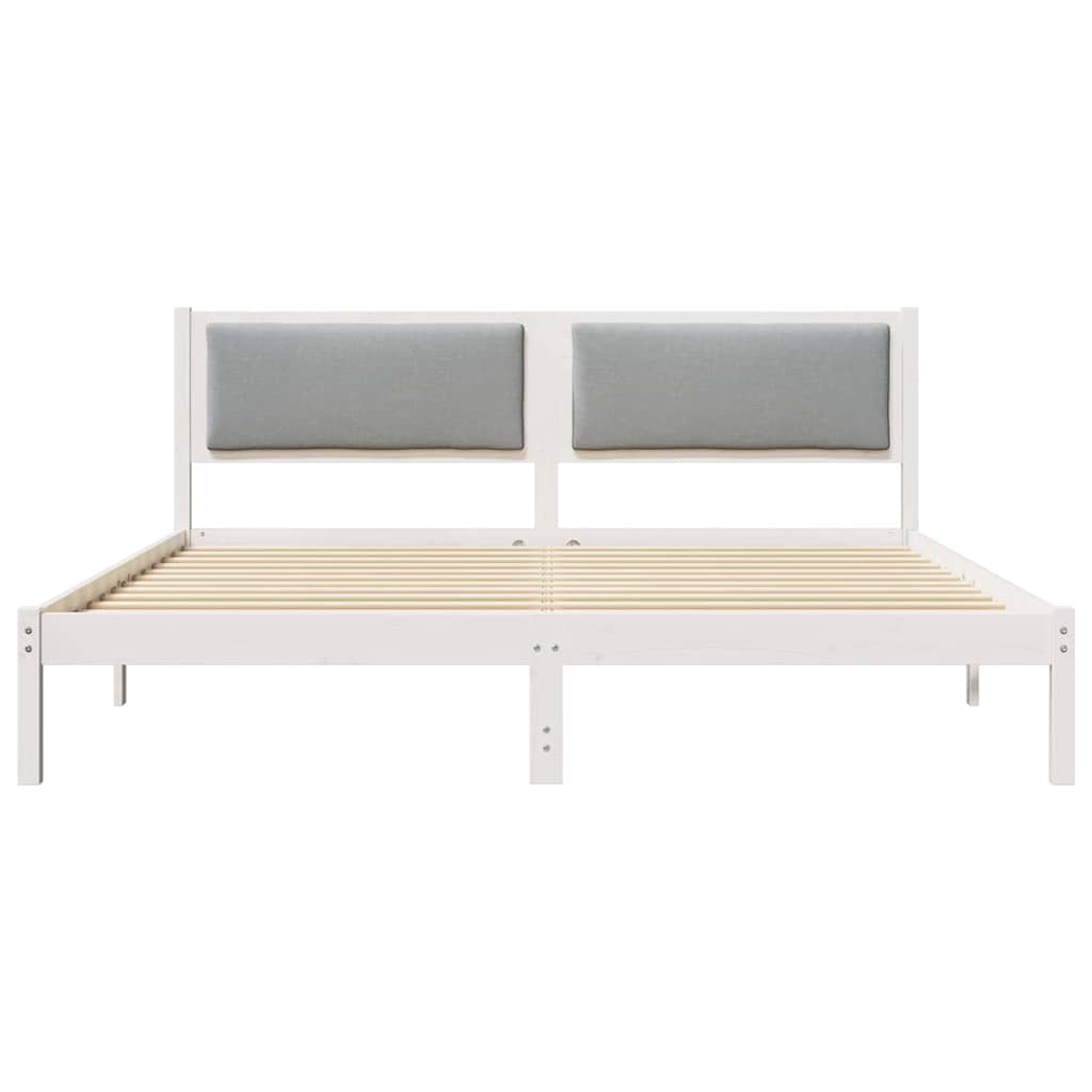 Rám Postele Světle Šedá 180 X 200 Cm Masivní Borové Dřevo