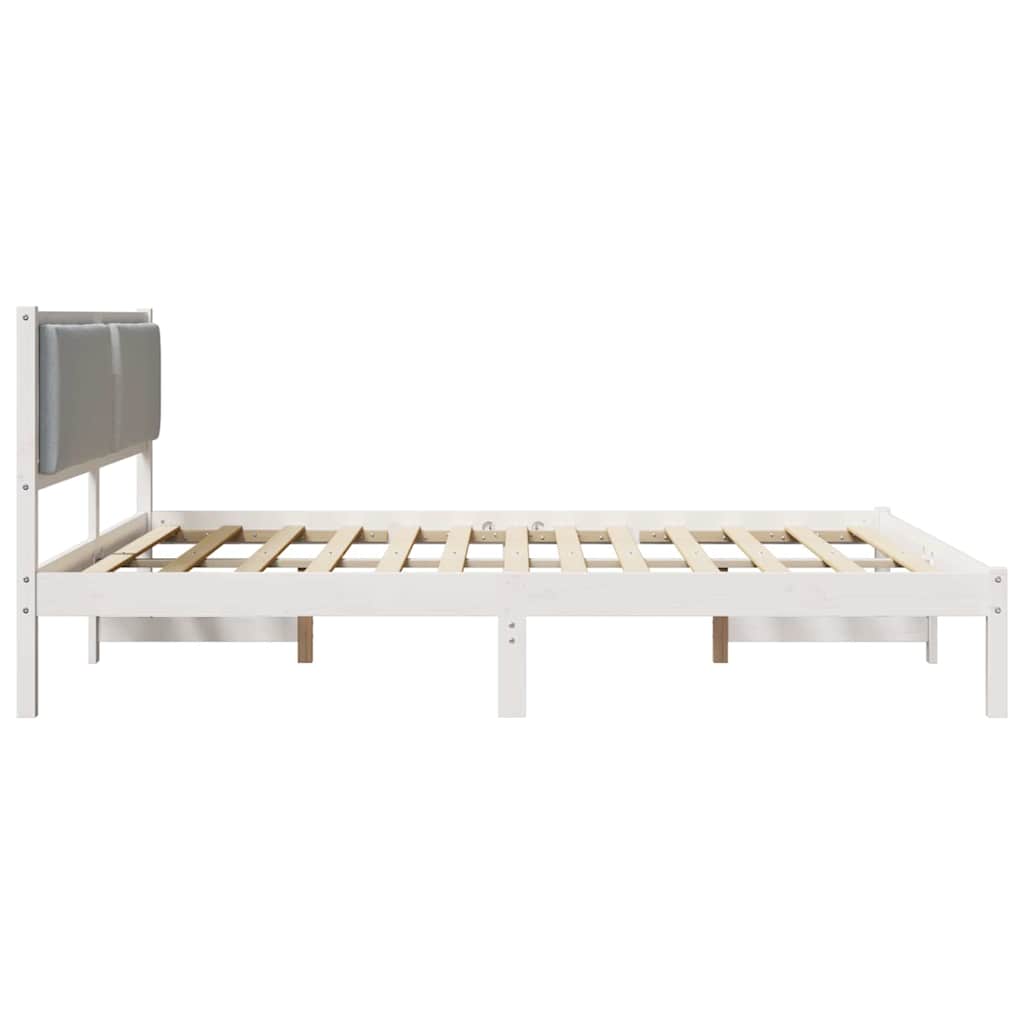 Rám Postele Světle Šedá 180 X 200 Cm Masivní Borové Dřevo