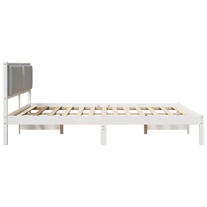 Rám Postele Světle Šedá 180 X 200 Cm Masivní Borové Dřevo