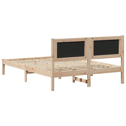 Rám Postele S Čelo Černá 160 X 200 Cm Masivní Borové Dřevo