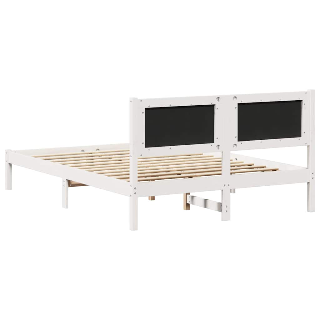 Rám Postele Světle Šedá 160 X 200 Cm Masivní Borové Dřevo
