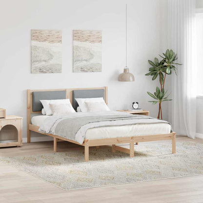 Rám Postele Světle Šedá 140 X 200 Cm Masivní Borové Dřevo