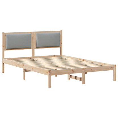 Rám Postele Světle Šedá 140 X 200 Cm Masivní Borové Dřevo